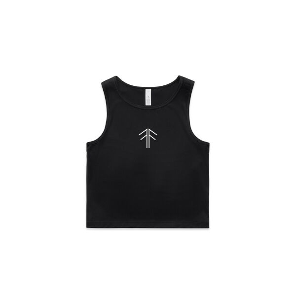 Fit and Food  - WOMENS ACTIVE CROP TANK  (AS COLOUR) Thumbnail